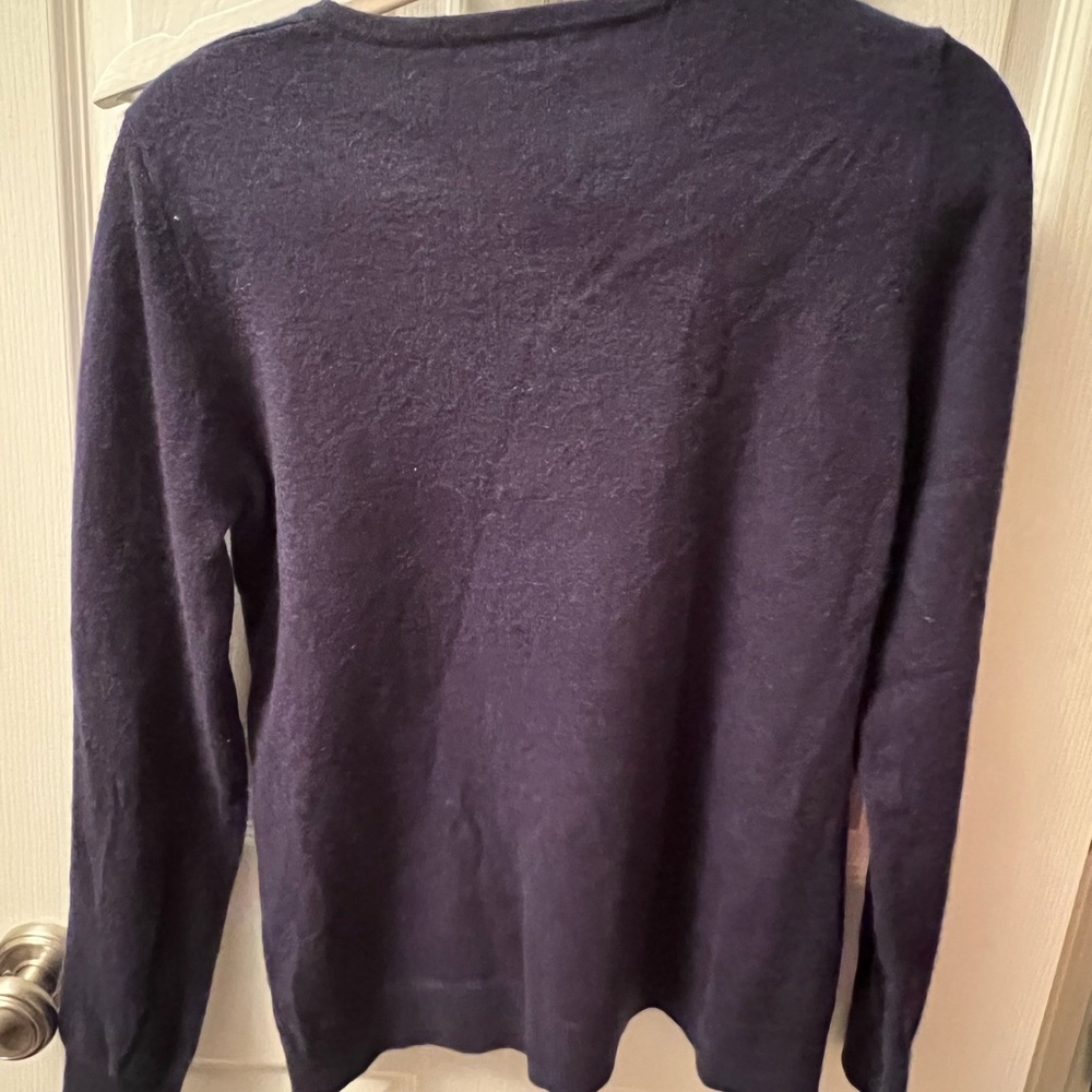 Garnet Hill Cashmere Crewneck Sweater - Picture 3 of 4